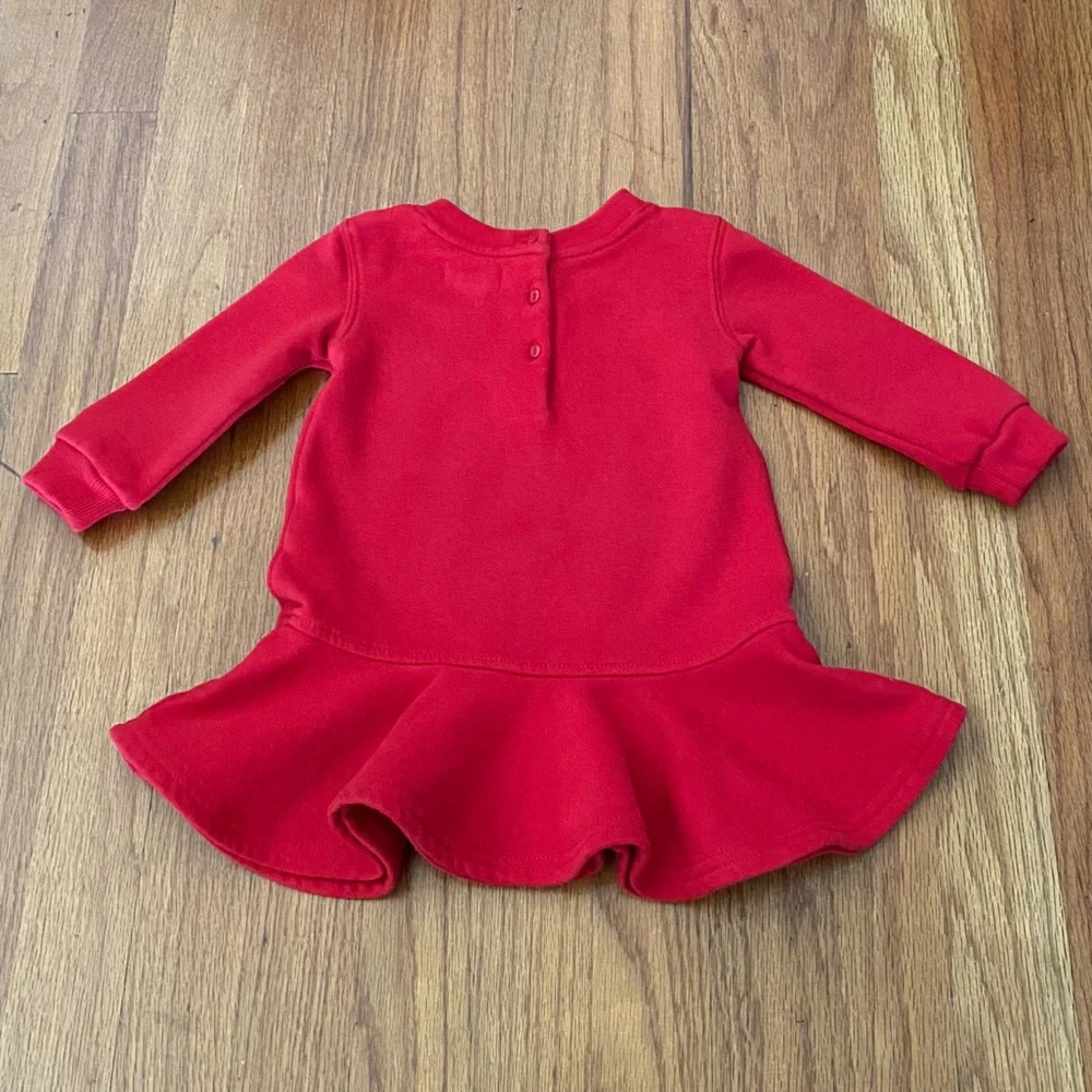 Ralph Lauren Sweatshirt Bear Ski Baby Girl Dress - Picture 6 of 7